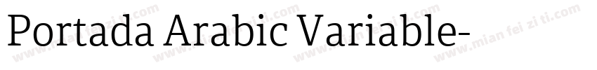 Portada Arabic Variable字体转换
